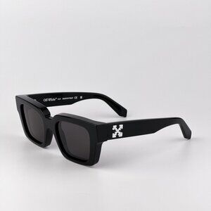 Off-White VIRGIL Sunglasses (OERI008 1007) Black Square Frame Grey Lenses